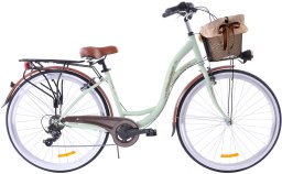 Kozbike Rower miejski 28 Holland Retro 6s miętowo-brązowy