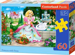  Castorland Puzzle 60 Księżniczka z łabędziem
