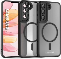 Alogy ETUI PANCERNE DO SAMSUNG GALAXY S22 do MAGSAFE OCHRONA APARATÓW CZARNE MAT