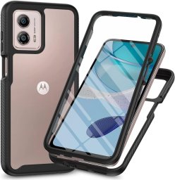 SUPERO Etui pancerne 360 Supero do Motorola Moto G15 / Moto G15 Power / Moto G05 / Moto E15 / Moto G17 / Moto G17 Power, czarno-przezroczyste