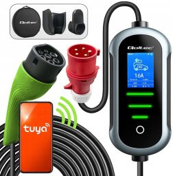 Ładowarka Qoltec Ładowarka Qoltec do samochodu elektrycznego 7kW | 230V | CEE 32A | Wi-Fi