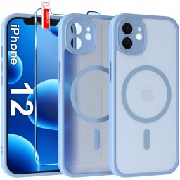 krainaGSM Etui Magnetyczne Matowe do iPhone 12 |do MagSafe Szkło