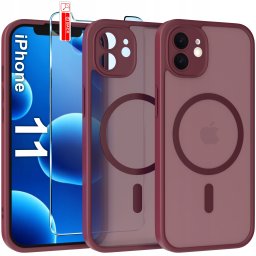 krainaGSM Etui Magnetyczne Matowe do iPhone 11 |do MagSafe Szkło