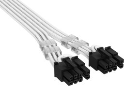 Corsair Premium Sleeved 12V-2x6 do 2x 6+2-Pin-PCIe kabel, Universal - biały