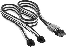 Corsair Premium Sleeved 2x 8-Pin do 12V-2x6-kabel, dla Typ-5-zasilacz - czarny/biały