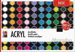 Marabu Farby akrylowe Basic 3,5ml 80szt
