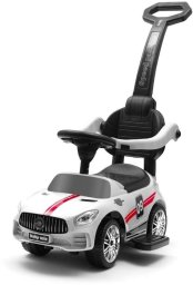 Baby Mix Jeździk dziecięcy z dźwiękiem i rączką Racer biały