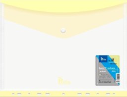 Tetis Koperta A4 PP na zatrzask perfor. żółta (6szt)