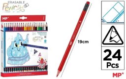 Faber-Castell Kredki ołówkowe ścieralne z gumką 24szt