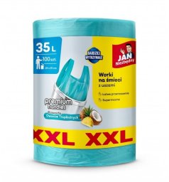 JAN Niezbędny JAN NIEZBĘDNY Worki na śmieci HD z uszami 35 L - zapach owoców tropikalnych 100 sztuk (XXL)