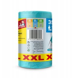 JAN Niezbędny JAN NIEZBĘDNY Worki na śmieci HD z uszami 35 L - zapach owoców tropikalnych 50 sztuk (XXL)