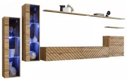ASM Meble Meblościanka SWITCH LAMEL XI dąb wotan ASM Meble