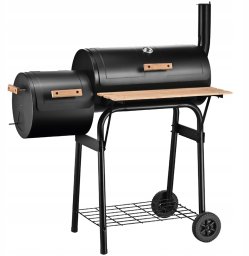 Uniprodo Grill Węglowy Ogrodowy Wędzarnia Mark Adler Roast 7.0 Na Kółkach Termometr