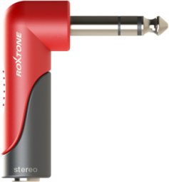 Adapter AV Roxtone Roxtone przejściówka Wtyk Jack 6.3mm Stereo do Gniazdo Kątowe Jack 6.3mm Stereo RPAN280