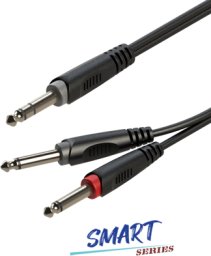 Roxtone Kabel audio Jack 6.3mm stereo / 2 x Jack 6.3mm mono 6m Roxtone SAYC100L6