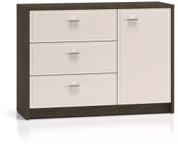 ML Meble Komoda ALMA 1D3S 117cm dąb windmill/kaszmirowa połysk ML MEBLE