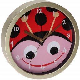 Kids Euroswan ZEGAR ŚCIENNY KIDS ANIMAL20 CM BIEDRONKA
