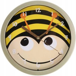 Kids Euroswan ZEGAR ŚCIENNY KIDS ANIMAL 20 CM PSZCZOŁA