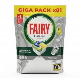 Procter FAIRY Platinum All in One Kapsułki do zmywarki Lemon 1 op. - 81 szt.