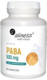 Aliness kwas p-aminobenzoesowy 500mg x100 vege tabs one size