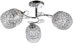 Lampa sufitowa VEN LAMPA sufitowa W-N 2970/3 metalowa glamour crystal chrom