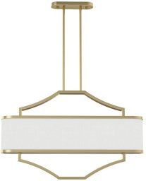 Lampa wisząca Lamp-System Biała lampa wisząca Gerdo Ovale zwis nad stół z materiału