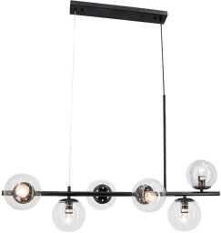 Lampa wisząca Elem Kulista lampa zwisowa Dorado 3400/6 BL szklane molekuły czarne