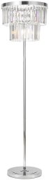 Lampa podłogowa DAR Podłogowa lampa salonowa Angel ANG4908 Dar Lighting glamour kryształ chrom