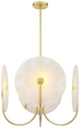 Lampa wisząca Cosmo Light Wisząca lampa Modena P04814BR Cosmolight talerze mosiądz białe