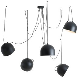 Lampa wisząca Aldex Lampa loftowa wisząca salonowa Noor 1122F1 Aldex nad stół czarna