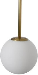 Lampa wisząca Lamkur Wisząca lampa szklana kula Bolti PL0112-GD Yaskr ball biała złota
