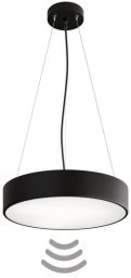 Lampa wisząca TEAM Wisząca lampa z czujnikiem ruchowo-zmierzchowym Cleo 137623600257 czarny