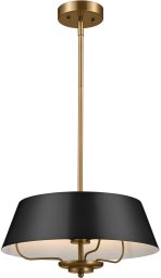 Lampa wisząca Kichler Zwisająca lampa Luella KL-LUELLA-3P-BKB 3-źródła światła mosiężna czarna