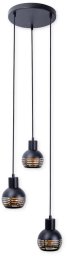 Lampa wisząca Lumes Metalowa lampa zwieszana CASCO 7092622 Nave potrójna nad stół czarny
