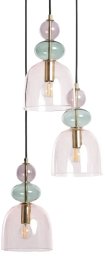 Lampa wisząca Abruzzo Sypialniana lampa wisząca Koloreno ABR-3KOLOK-F Abruzzo fioletowy zielony