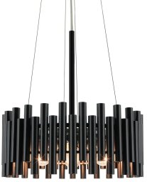 Lampa wisząca Elem Okrągła lampa wisząca NARNI 6235/4 BL Elem nad stół czarny