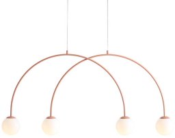 Lampa wisząca Aldex Molekułowa lampa wisząca nad stół UNA 1116L11_S Aldex koralowy