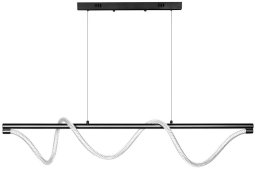 Lampa wisząca Mdeco Wisząca lampa wąż Serpente 1157 LED 55W 3000-6000K czarny biały