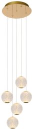 Lampa wisząca Lucide Lampa wisząca kule CINTRA 13499/22/60 LED 21W 2700K mosiądz przezroczysty