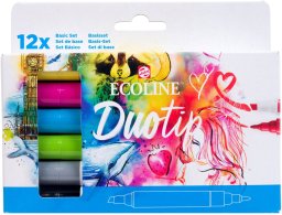 EcoLine Ecoline Duotip marker set Basic | 12 colours
