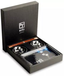 Edo Japan Zestaw do sushi Sakura Anemone blue, 6 elementów - Edo Japan