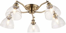 Lampa sufitowa ENDON Szklana lampa sufitowa Hansen 97248 Endon mosiądz przezroczysta