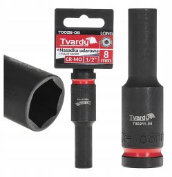 Tvardy Nasadka udarowa długa 1/2" 6-kąt 8mm CR-MO (6/72)