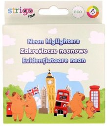 Strigo Zakreślacz Eko Kapibara neon 4szt