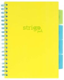 Strigo Kołozeszyt Pads B5/100K kratka Neon żółty