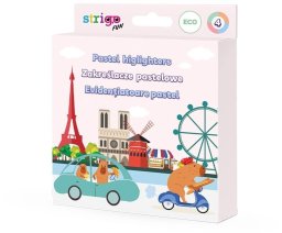 Strigo Zakreślacz Eko Kapibara pastel 4szt