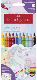 Faber-Castell Kredki Jumbo Grip Jednorożec 8kol+2kol pastel+nakl