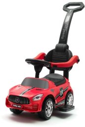 Baby Mix Jeździk dziecięcy z dźwiękiem i rączką Racer czerw