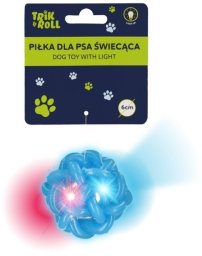 Verk Piłka dla Psa świecąca niebieska
