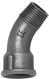 ODLEWNIA Łuk długi ocynk 45* DN40 11/2 nakrętno-wkrętny